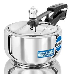 Hawkins Stainless Steel Induction Pressure Cooker, 2 Litre, Silver