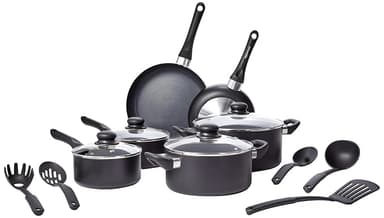 Flipkart basics Aluminium Non-Stick Black Cookware Set - 15 Piece